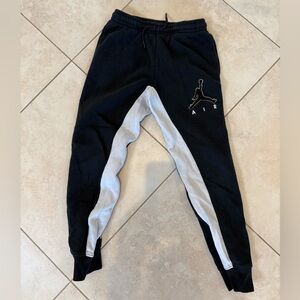 Jordan Kids Black and White Sweatpants
